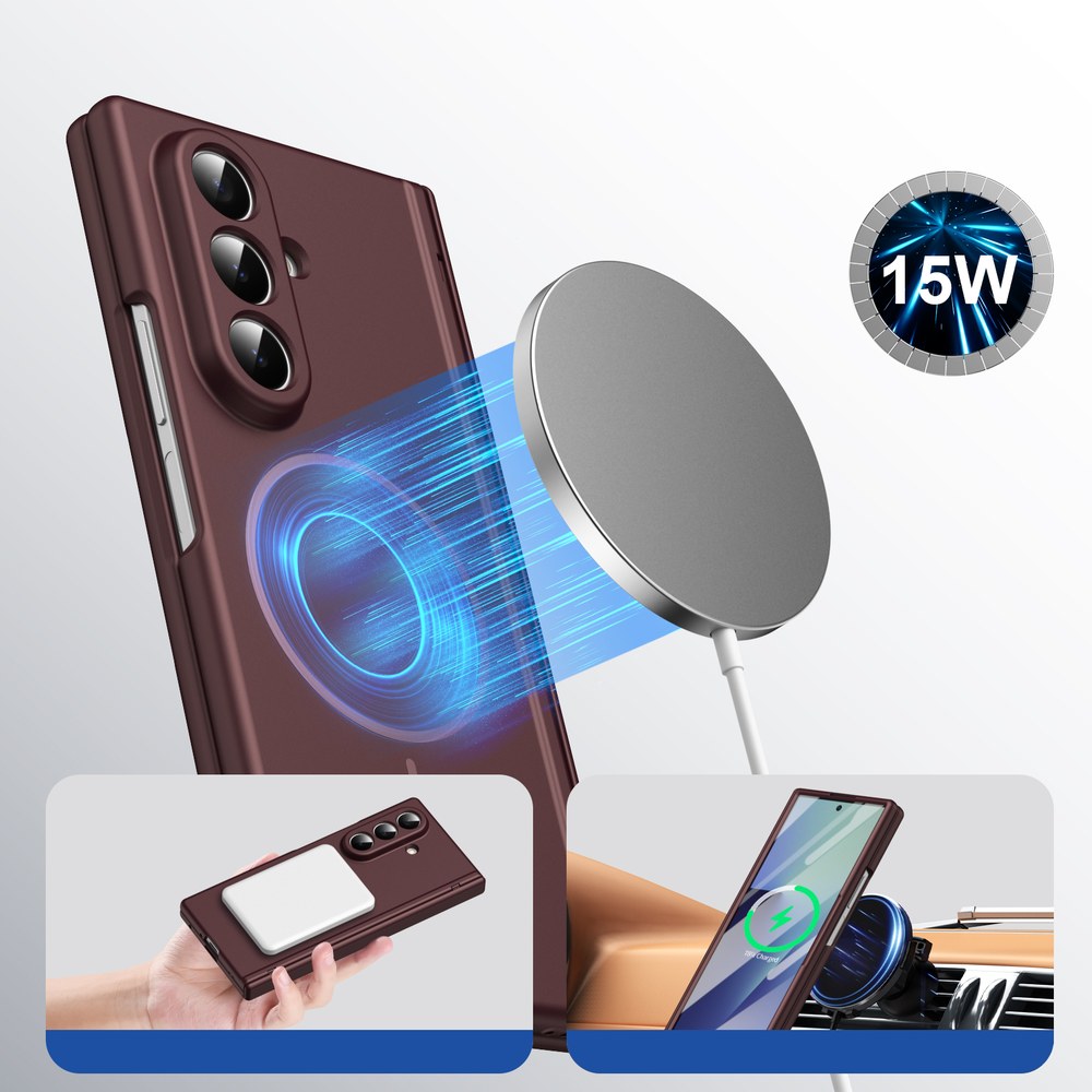 Husă Samsung Z Fold 8 Ultra MagThin integrală, Bordo
