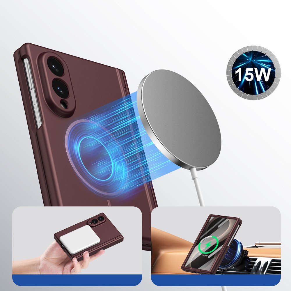 Husă Samsung Z Fold 8 MagThin integrală, Bordo