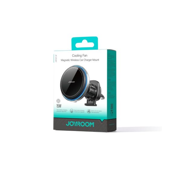 Joyroom Suport Auto cu incarcare Wireless, 15W, montaj Ventilatie, Magnetic, Cooling Fan, PullClip