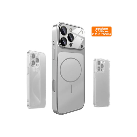 Husa iPhone 17 Pro, SlimCase, GlassGuard, Skin S17 Titan, Silver