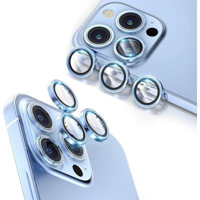 Sticla de protectie camere pentru iPhone 13 Pro, Albastru
